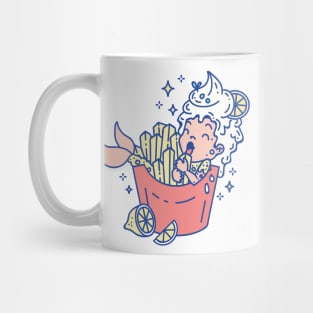 Lunch break Fish and Chips Mermaid Mug